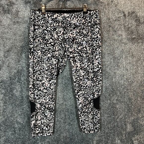 Lululemon Pace Rival Crop 22” Size 10 Floral Spritz Multi/Black Luxtreme LW6ATMS - Picture 1 of 11